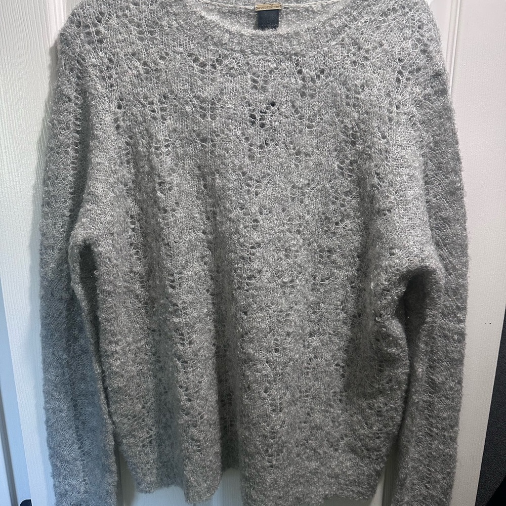 Magaschoni Textured Gray Sweater